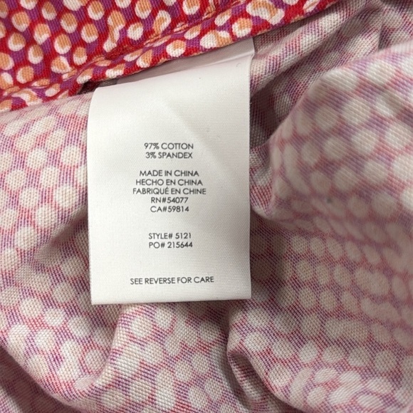 CAbi Pink and Red Dot Print Picnic Shorts Style 5121 Size 4 - Picture 8 of 9